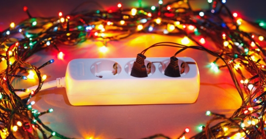 tangled up Christmas lights